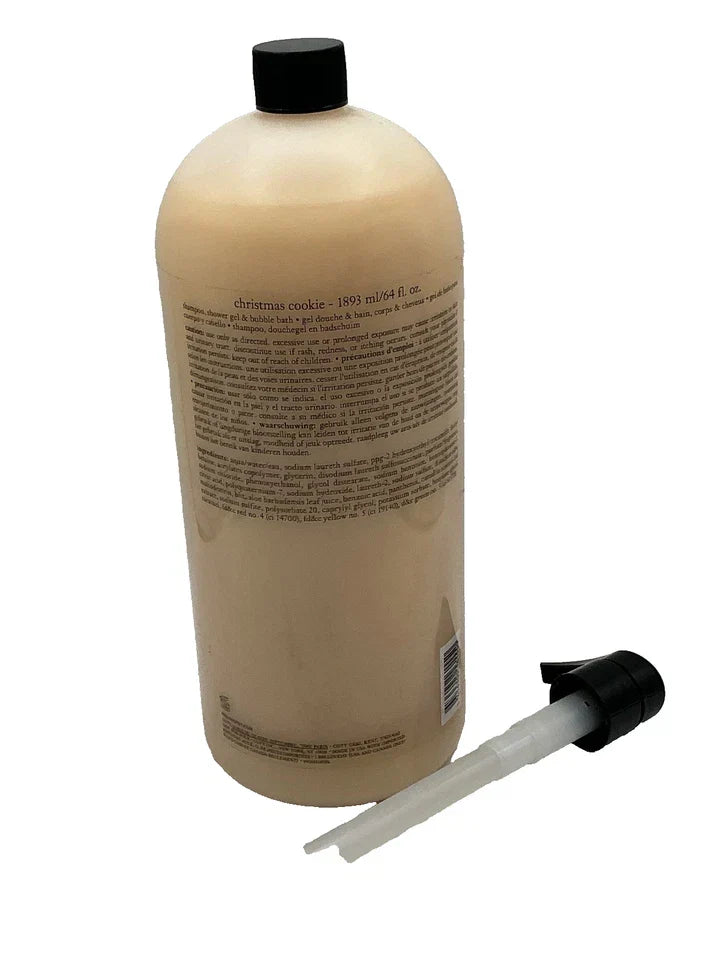 Philosophy Christmas Cookie Shampoo, Shower Gel & Bubble Bath 64 oz SEALED+ pump